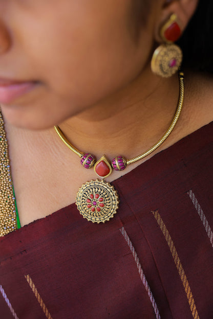 Maroon Eternal Earth Terracotta Jewellery