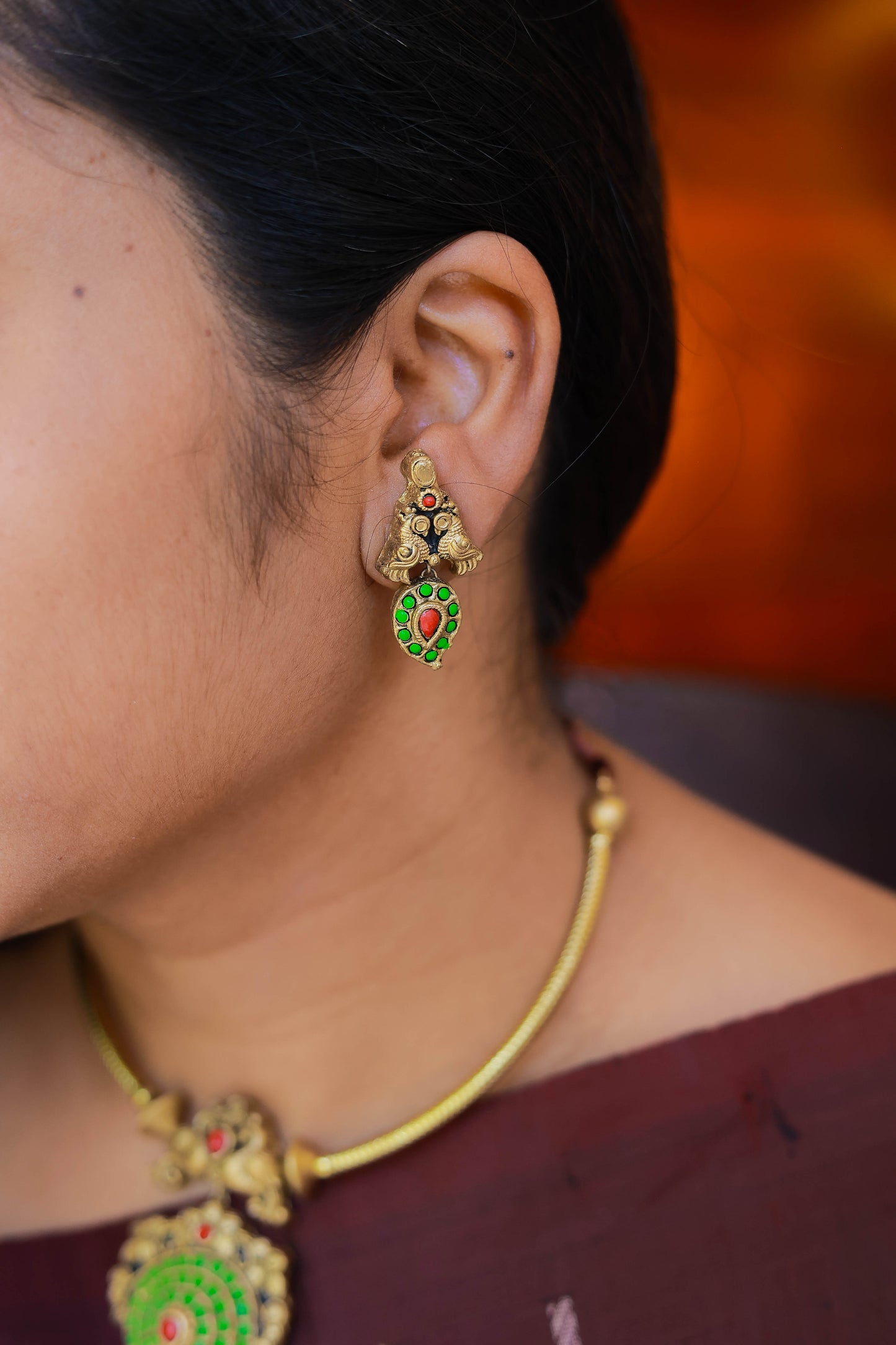 Green Regal Roots Terracotta Jewellery