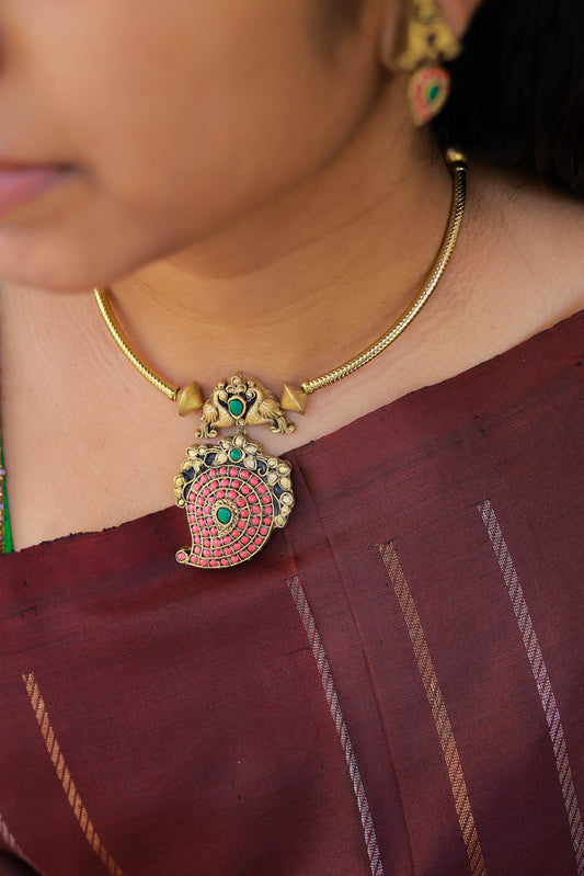 Pink Regal Roots Terracotta Jewellery