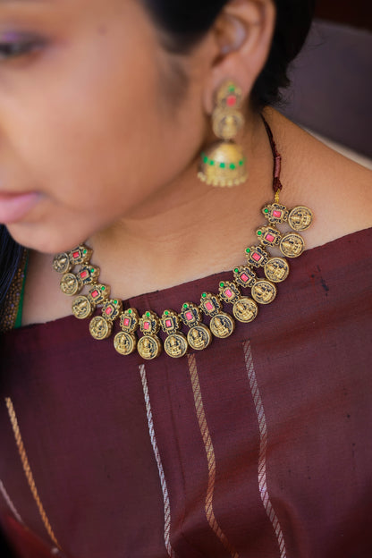 Rect Coin Lakshmi Terracotta Jewellery