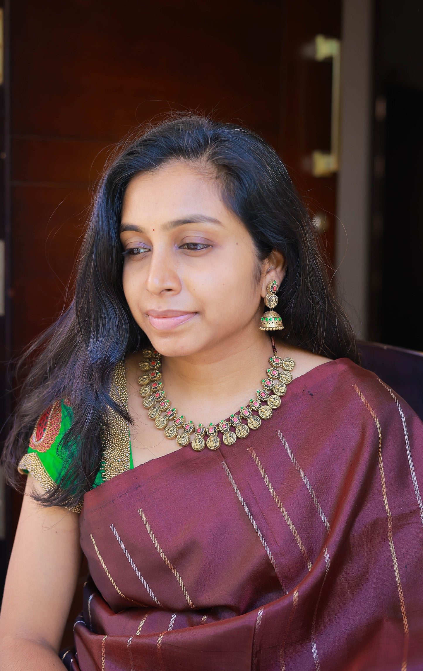 Rect Coin Lakshmi Terracotta Jewellery
