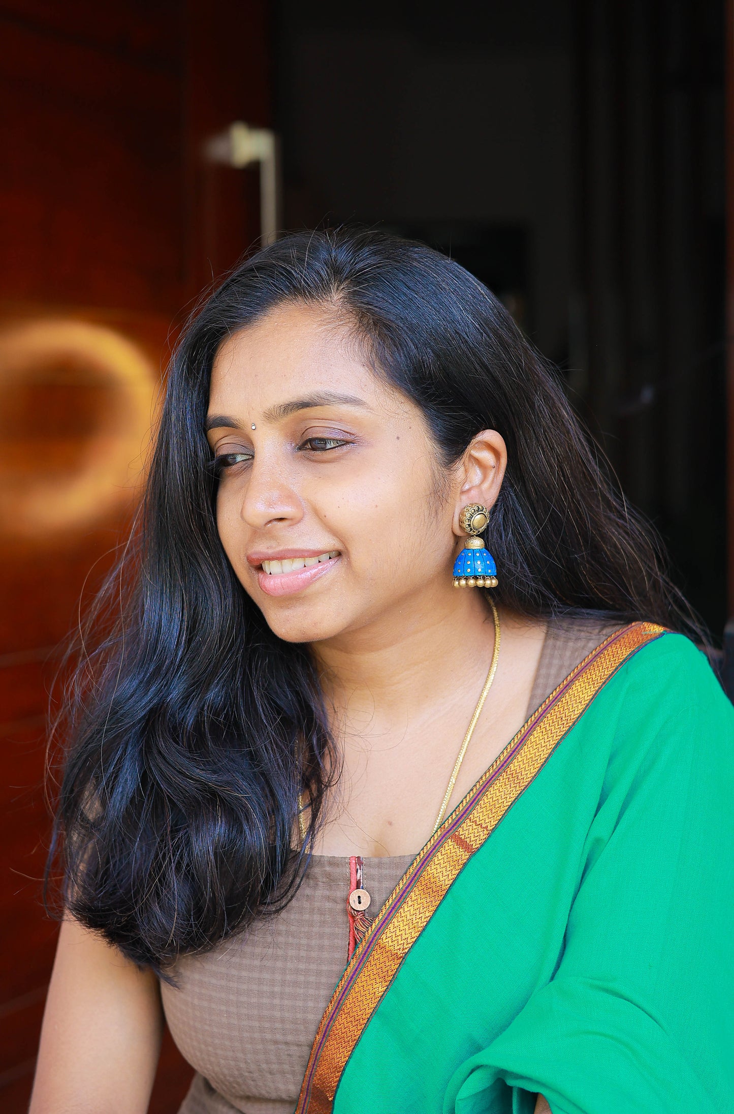 Poovizhi - Terracotta Jumka - Variant1