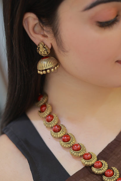 Buy Maroon Moon Terracotta Jewelry Online