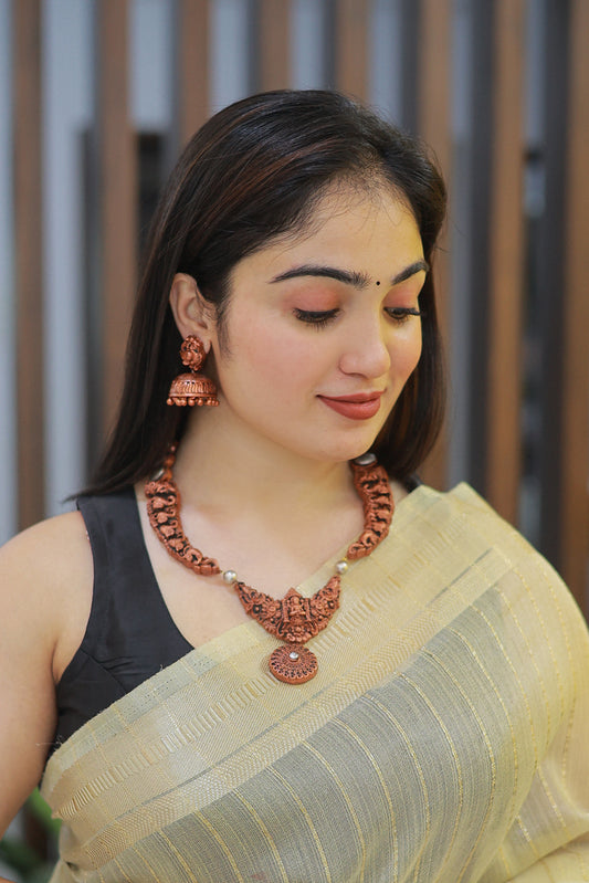 Lakshmi Hasli Copper Terracotta Jewellery