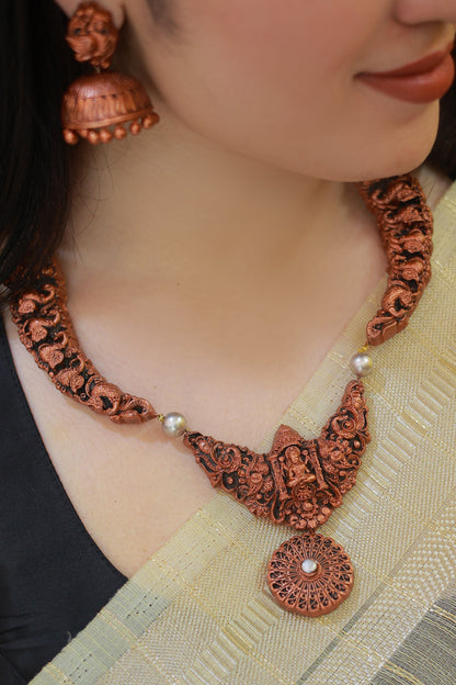 Lakshmi Hasli Copper Terracotta Jewellery
