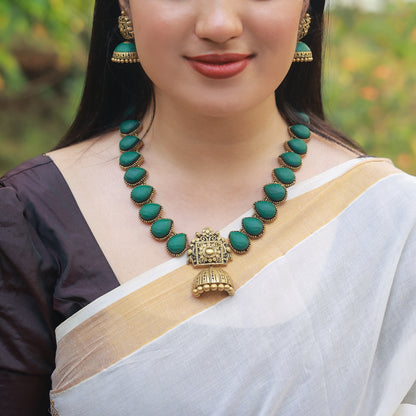Droplet Karishma Teal Terracotta Jewellery