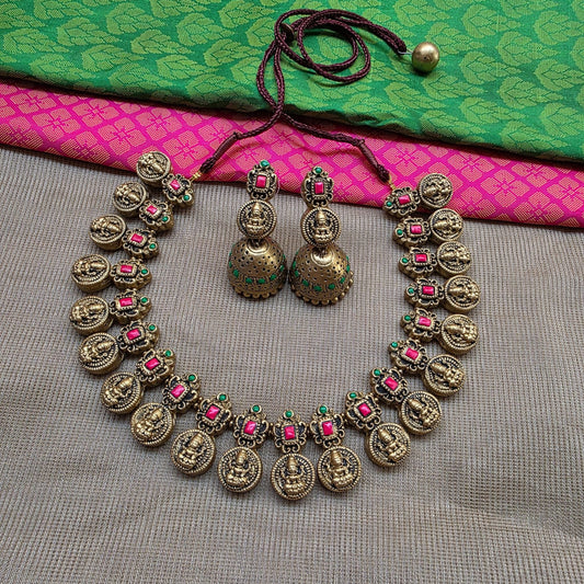 Rect Coin Lakshmi Terracotta Jewellery