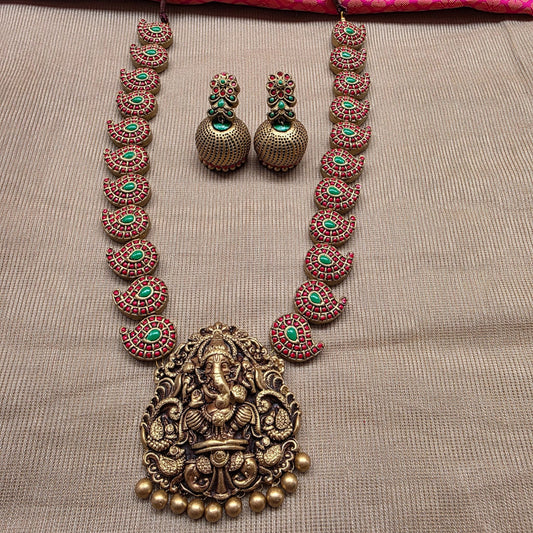 Ganesha Mango Glow Terracotta Jewellery
