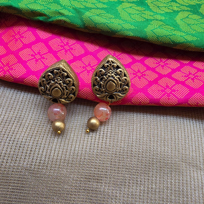 Peach Dual Strand Fusion Terracotta Jewellery