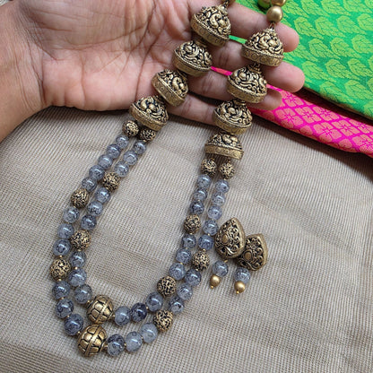 Grey Dual Strand Fusion Terracotta Jewellery