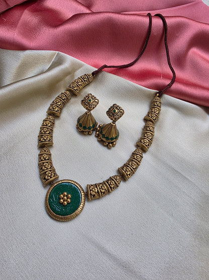 Green Contemporary Terracotta Jewellery