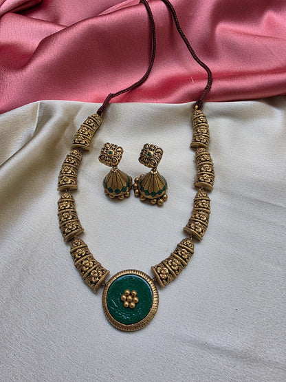 Green Contemporary Terracotta Jewellery