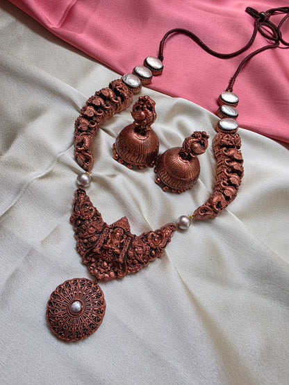 Lakshmi Hasli Copper Terracotta Jewellery