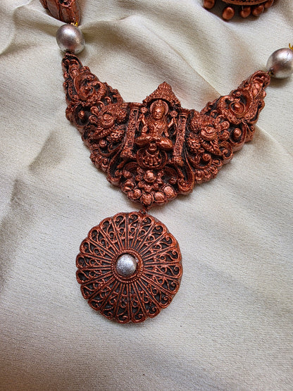 Lakshmi Hasli Copper Terracotta Jewellery