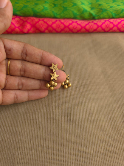 Twinkling golden stars terracotta jewellery