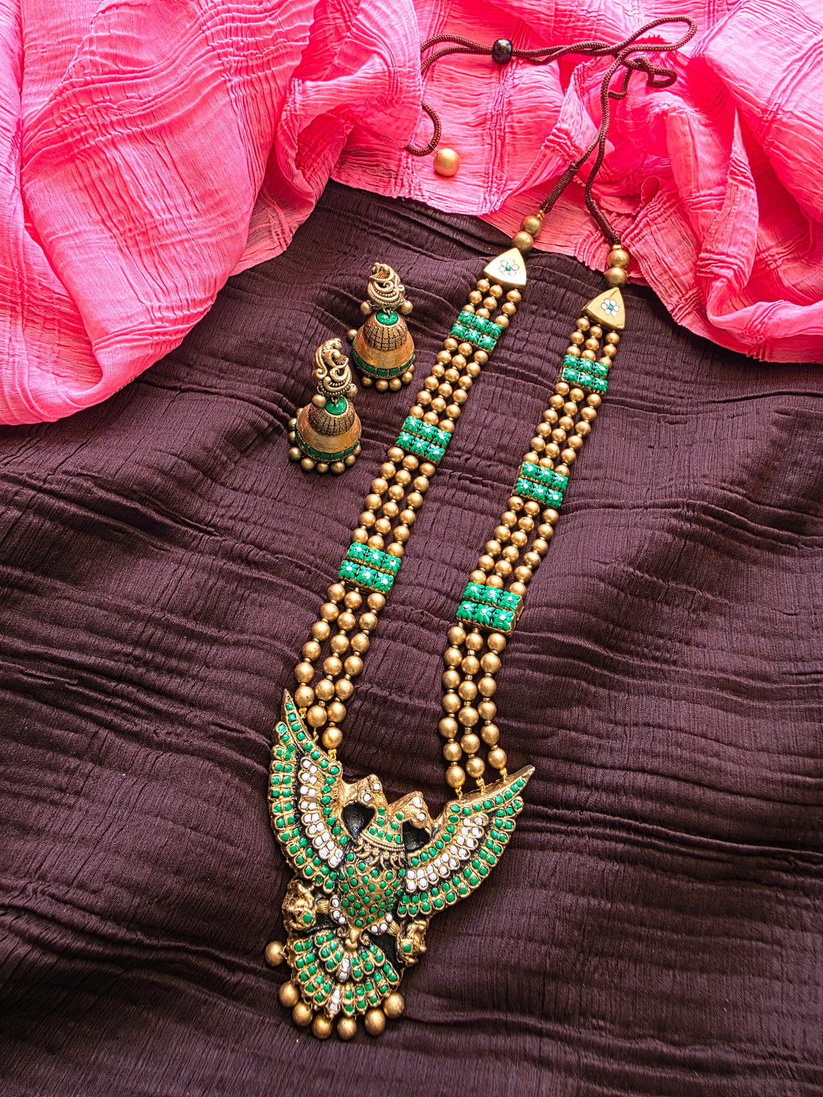 Royal Peacock Terracotta Jewellery