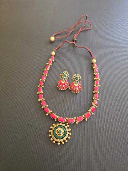Crimson Blossom Terracotta Jewellery