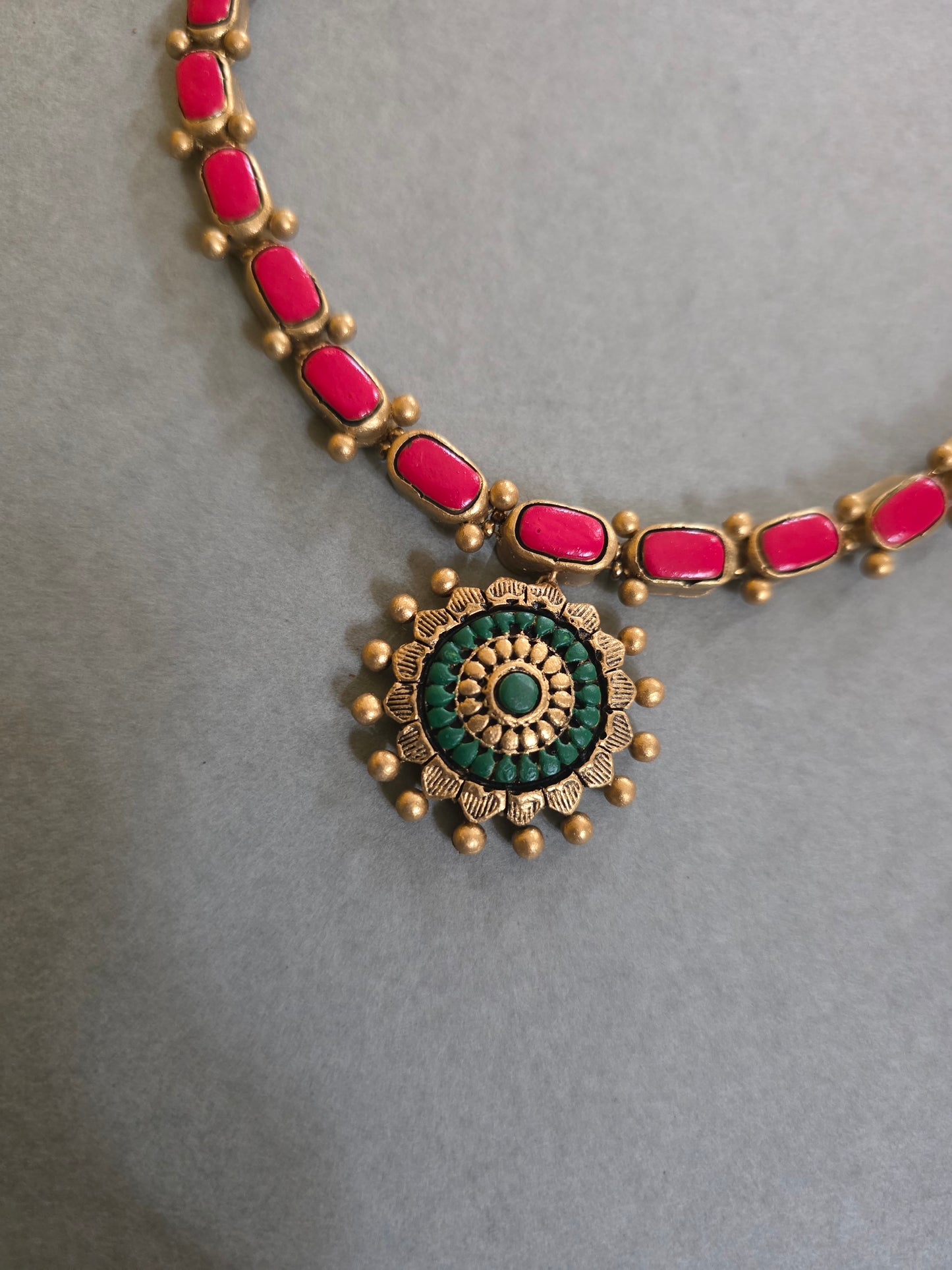 Crimson Blossom Terracotta Jewellery