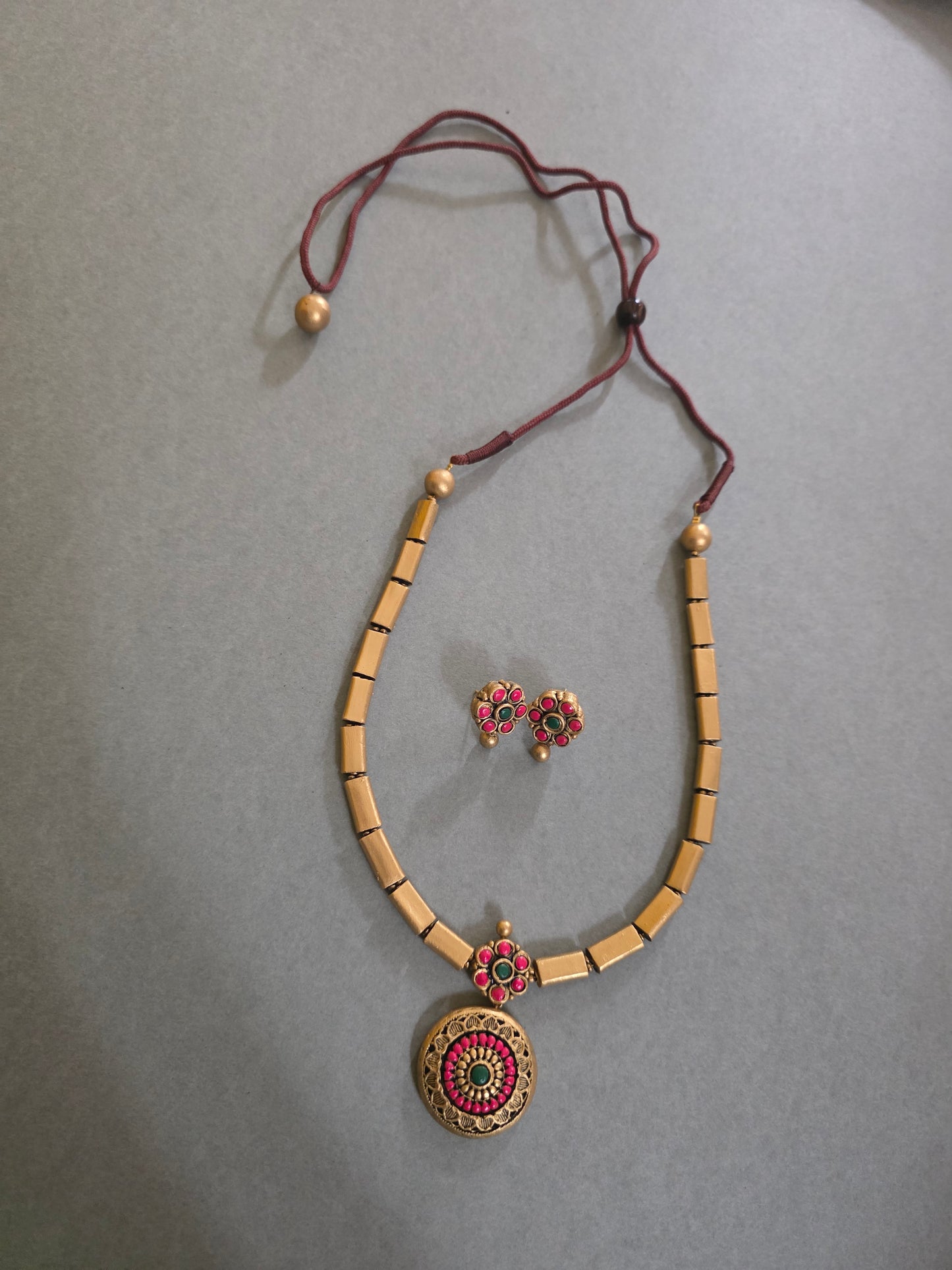 Golden Radiance Terracotta Jewellery