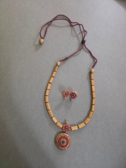 Golden Radiance Terracotta Jewellery