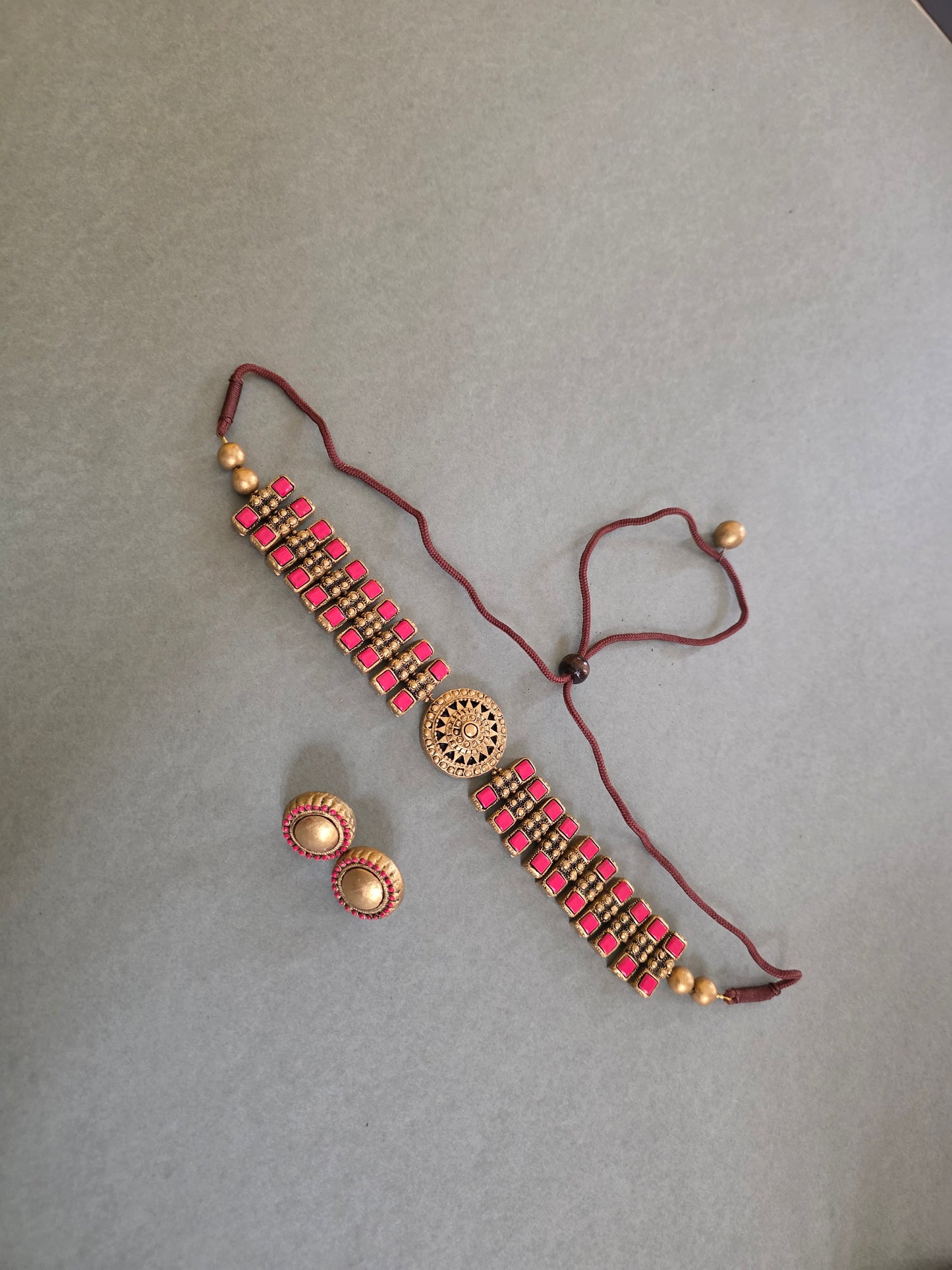 Pink Mosaic Terracotta Jewellery
