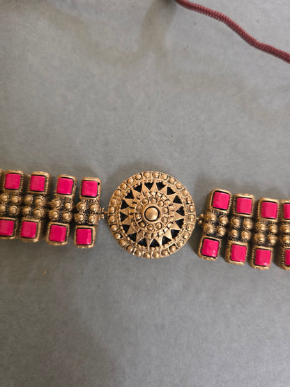 Pink Mosaic Terracotta Jewellery