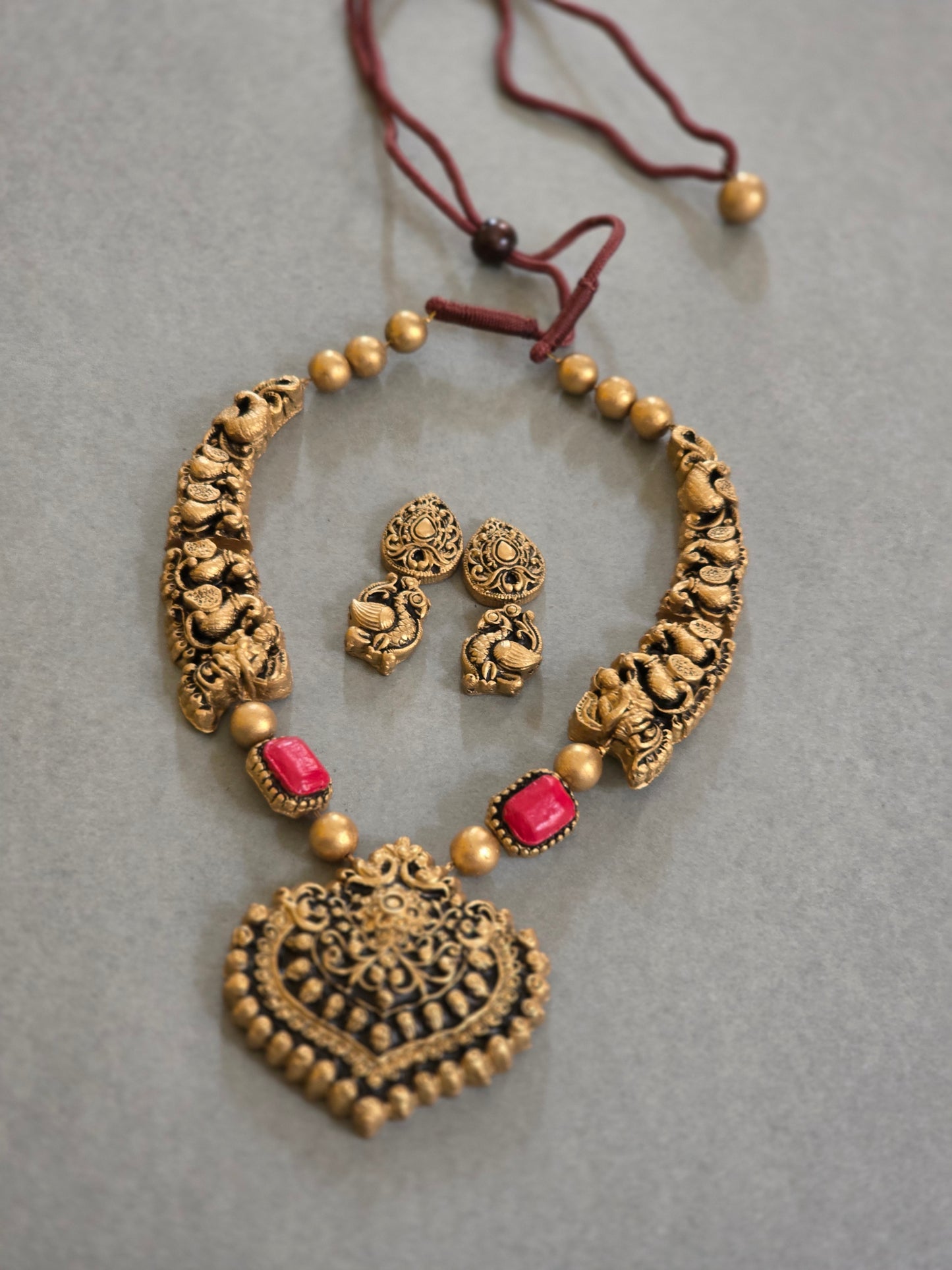 Royal Peacock Terracotta Jewellery