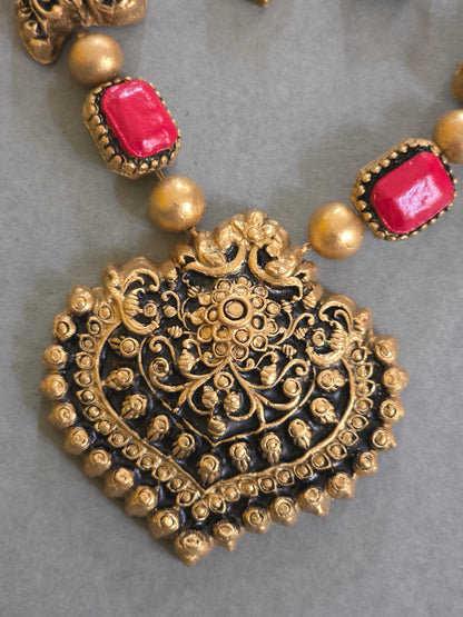 Royal Peacock Terracotta Jewellery