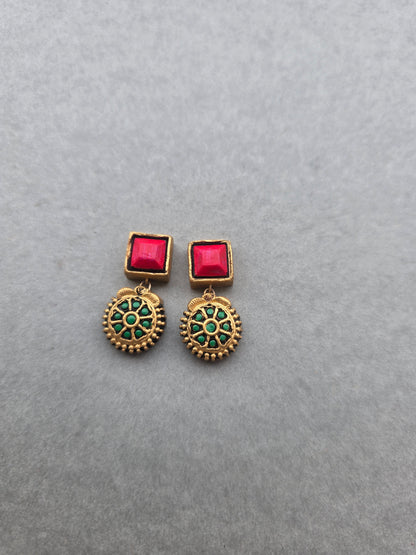 Ruby Floral Terracotta Jewellery Set