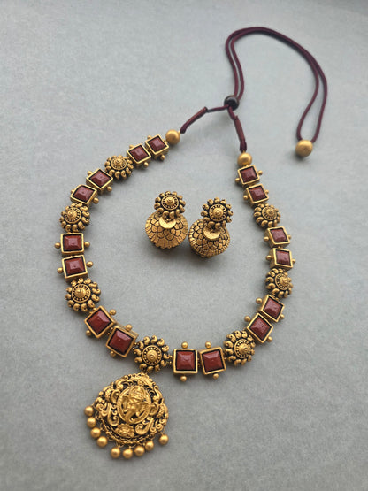 Royal Ganesha Terracotta Jewellery Set