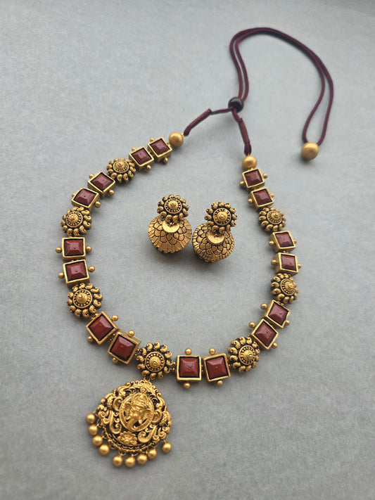 Royal Ganesha Terracotta Jewellery Set