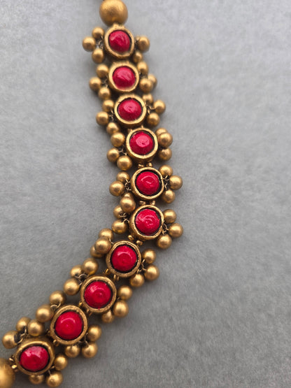 Ruby Blossom Terracotta Jewellery Set