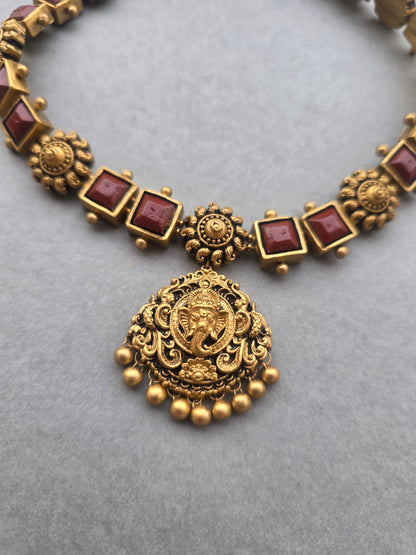 Royal Ganesha Terracotta Jewellery Set