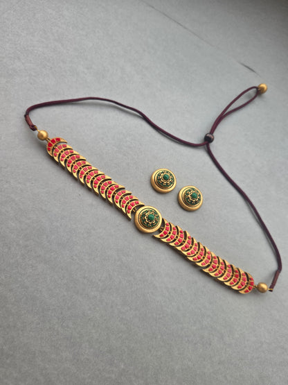 Crescent Moon Terracotta Jewellery Set