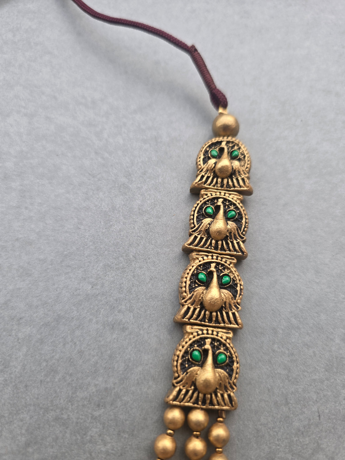 Royal Peacock Terracotta Jewellery Set