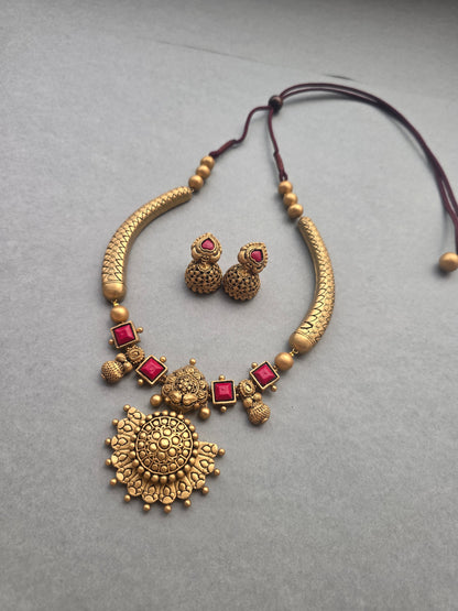 Golden Heritage Terracotta Jewellery Set