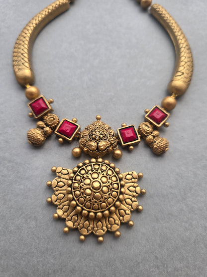 Golden Heritage Terracotta Jewellery Set