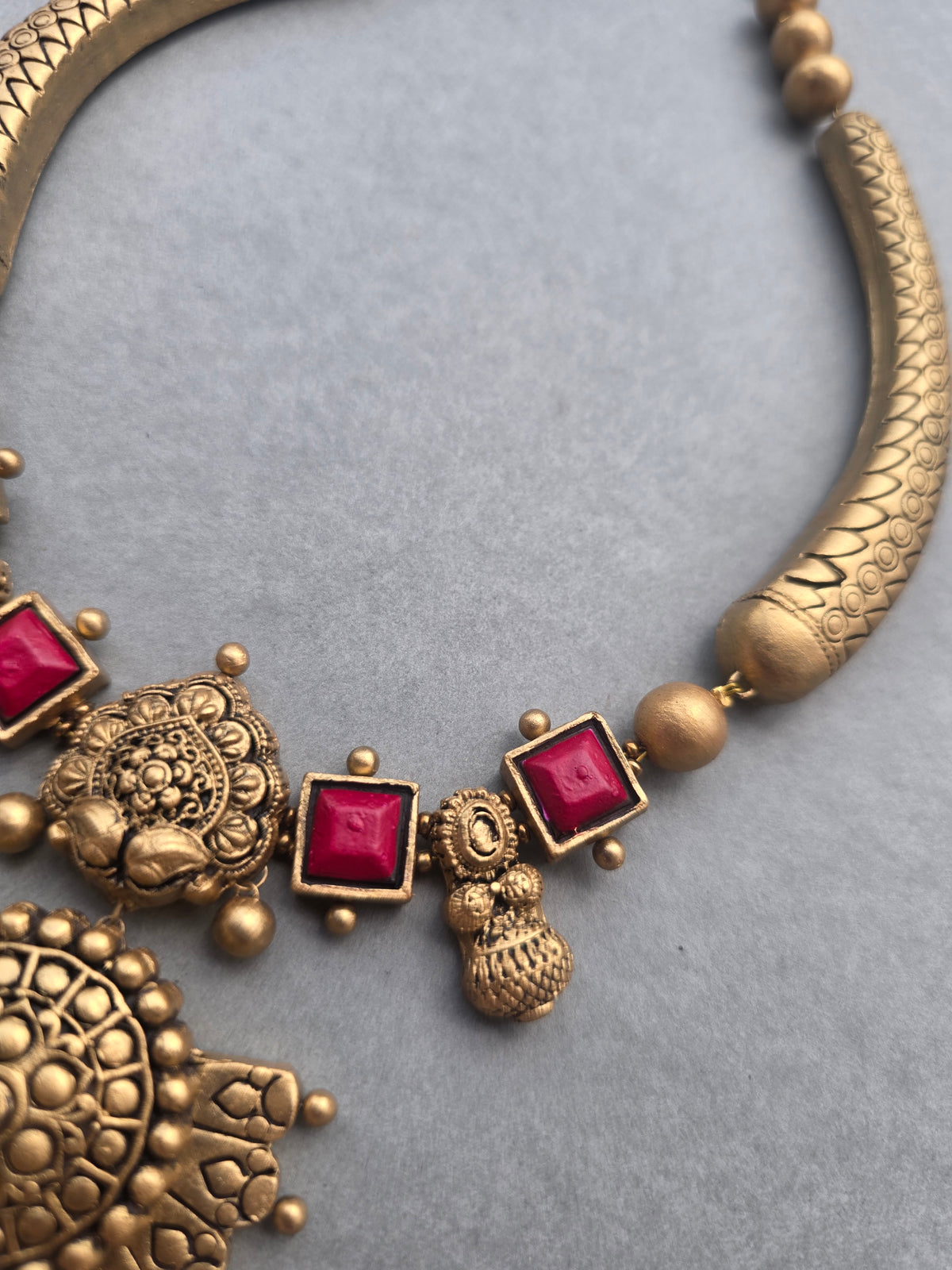 Golden Heritage Terracotta Jewellery Set