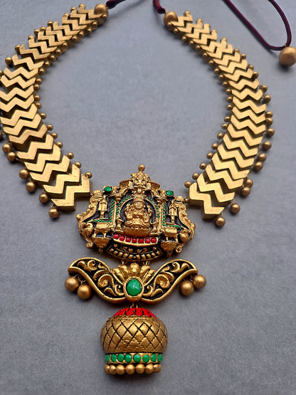 Divine Chevron Terracotta Jewellery Set