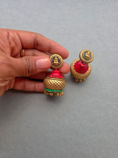 Divine Chevron Terracotta Jewellery Set