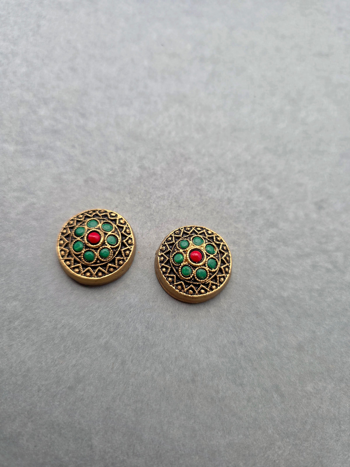Golden Geometric Terracotta Jewellery Set