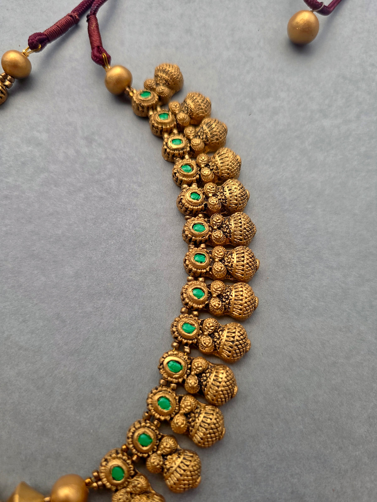 Golden Beaded Terracotta Jewellery Set