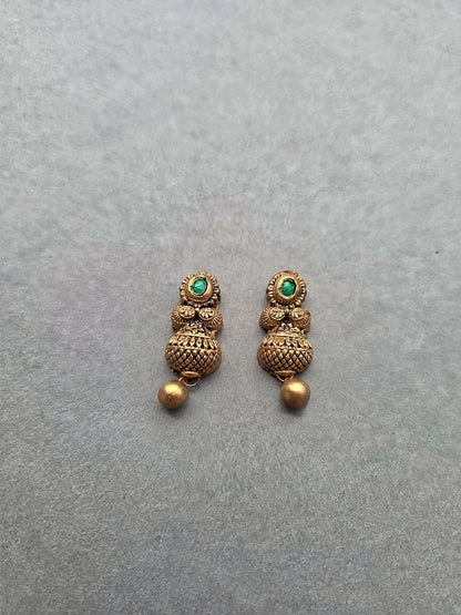 Golden Beaded Terracotta Jewellery Set