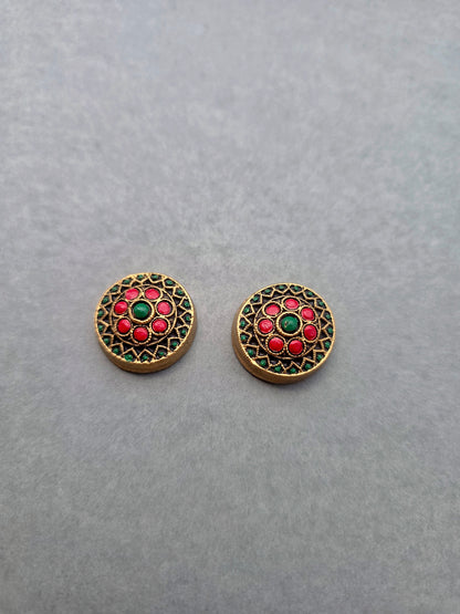 Golden Medallion Terracotta Jewellery Set