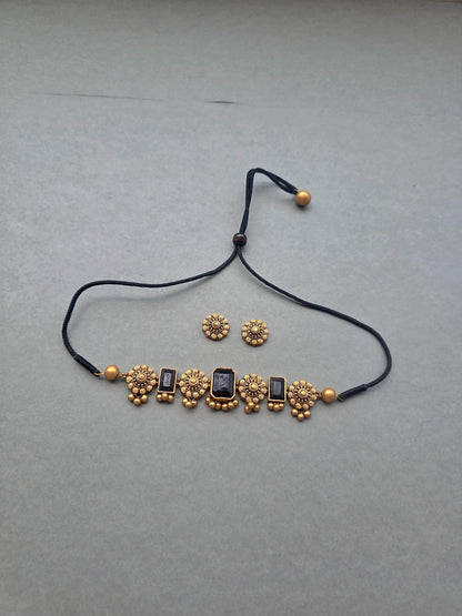 Midnight Minimalist Terracotta Jewellery Set