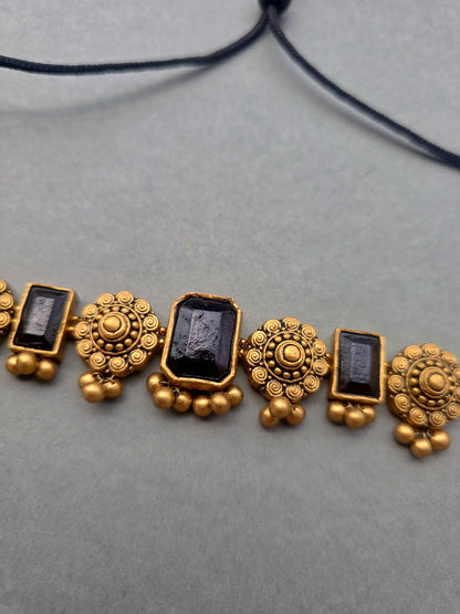 Midnight Minimalist Terracotta Jewellery Set