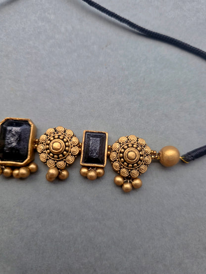 Midnight Minimalist Terracotta Jewellery Set