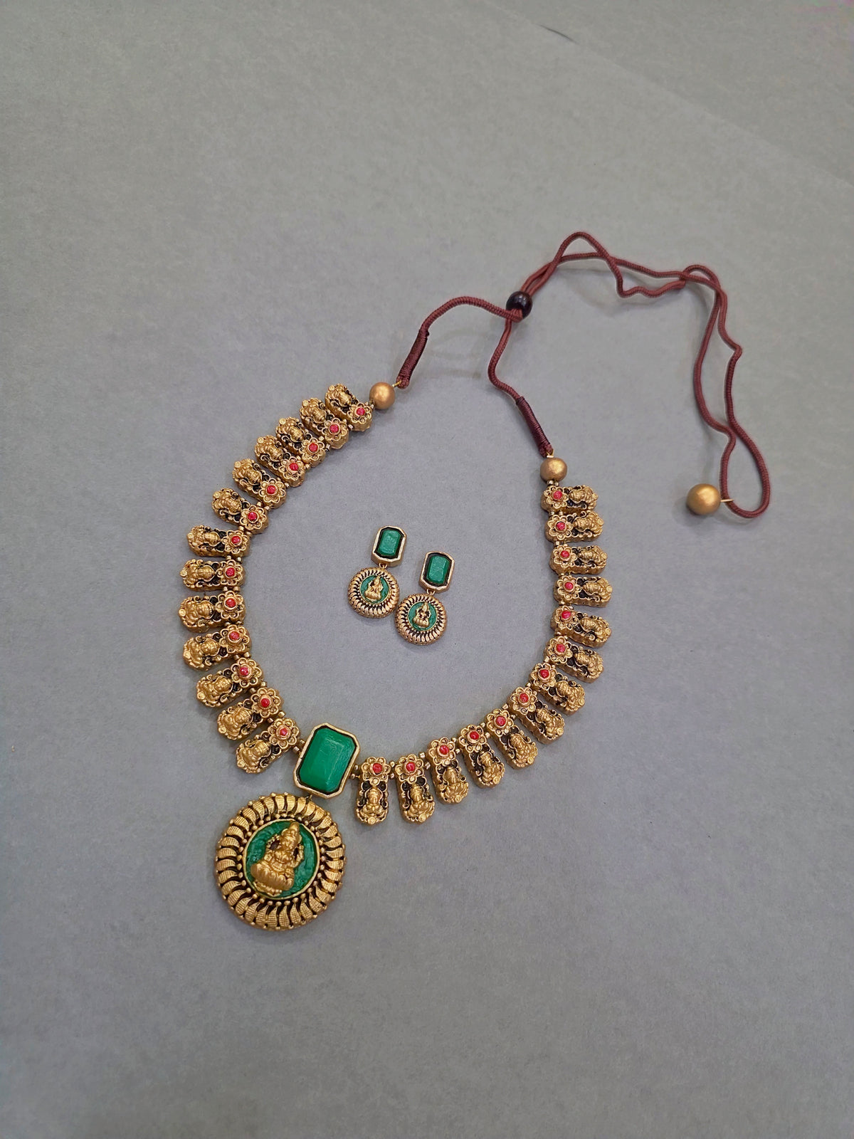 Emerald Goddess Terracotta Jewellery Set