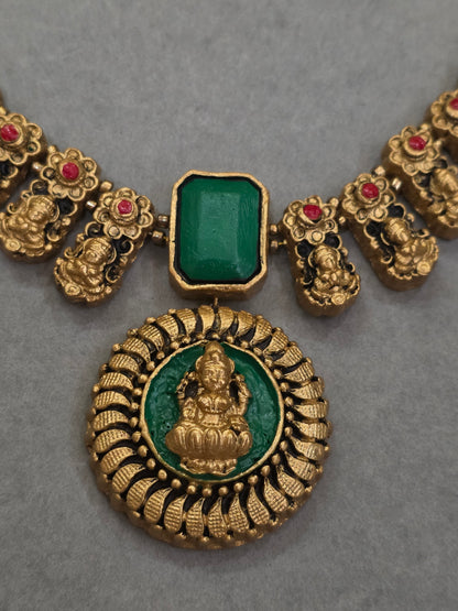 Emerald Goddess Terracotta Jewellery Set
