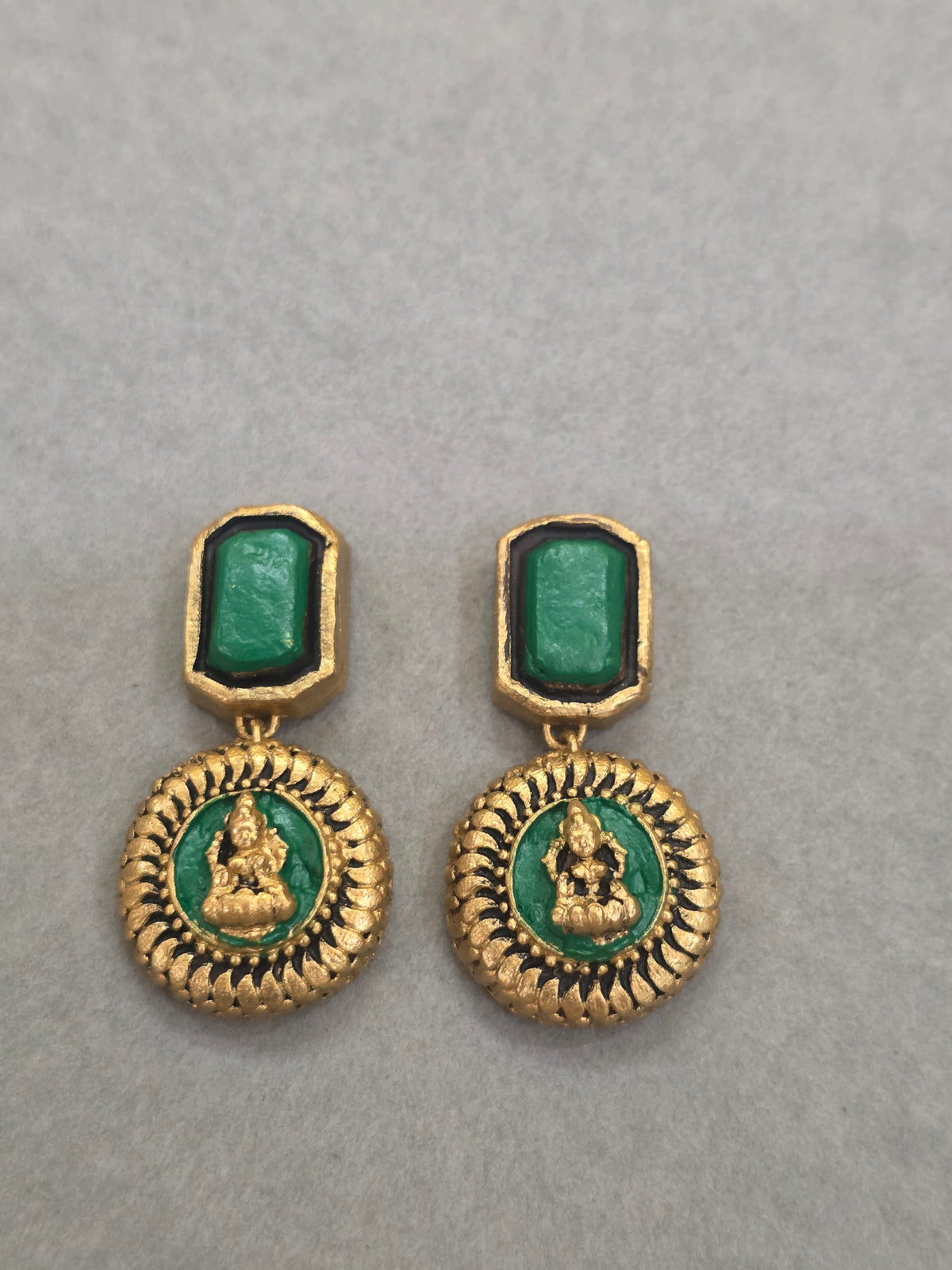 Emerald Goddess Terracotta Jewellery Set